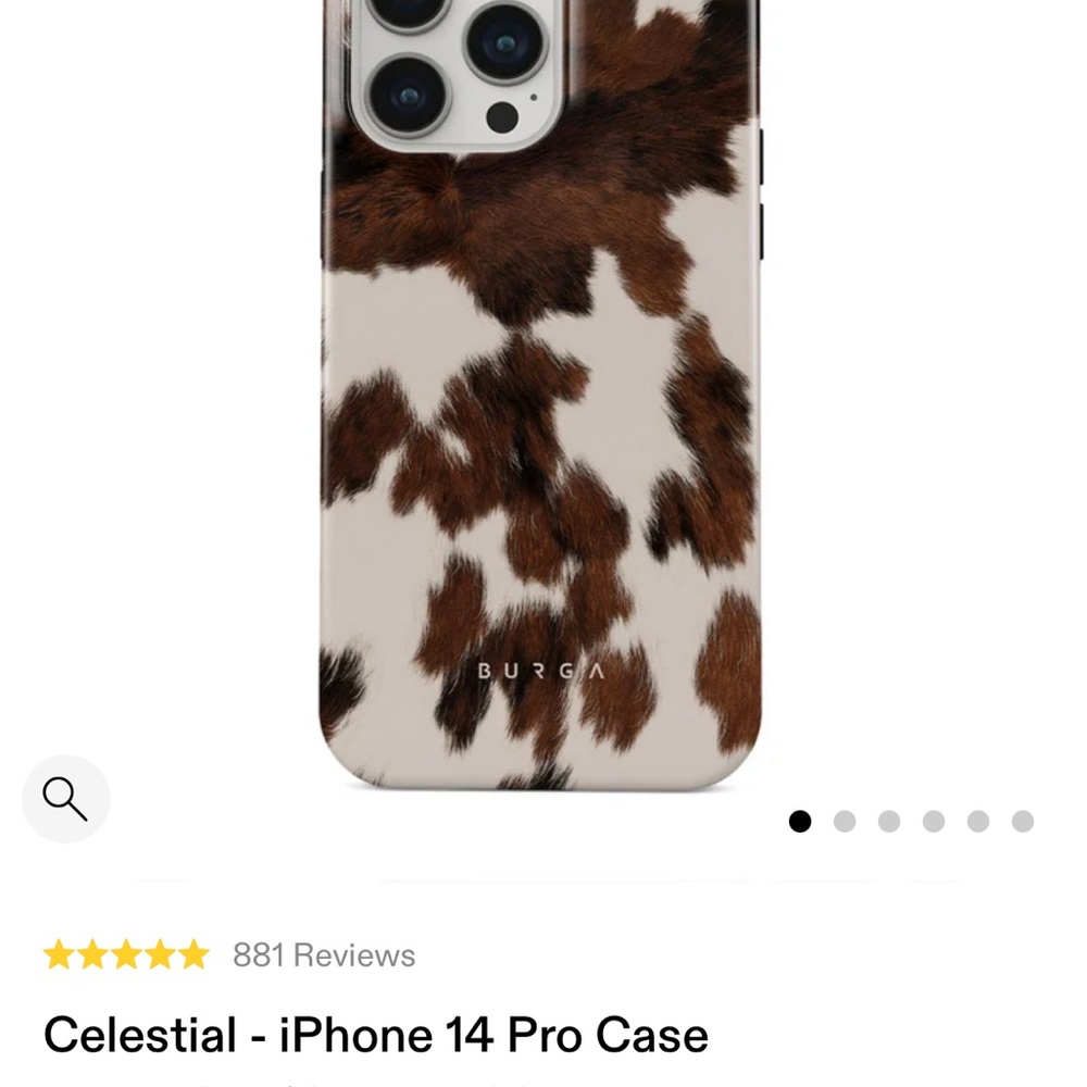 Burga Brown and White iPhone 14 Pro Case